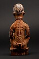 Figure: Seated Female with Child, Wood (Canarium schweinfurthii Engl.), plant  fiber, glass, leopard claw, kaolin, pigment, Kongo peoples; Yombe group